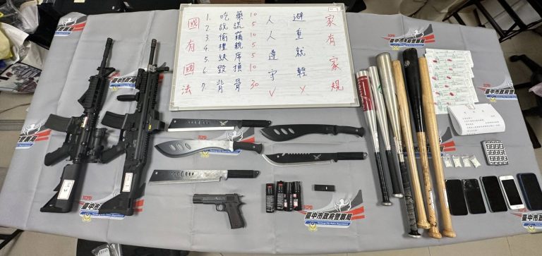 台中市警掃黑打詐緝毒專案逮13幫派、43詐團共368人
