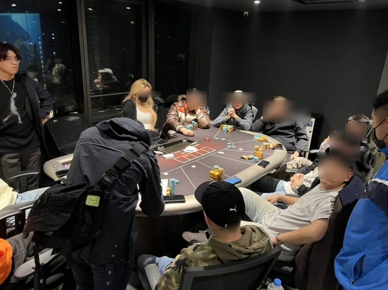 中市警強力掃蕩藏身於商業大樓的德州撲克地下賭場