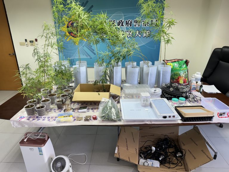 新竹縣警查獲大麻種植場，全力掃蕩不法