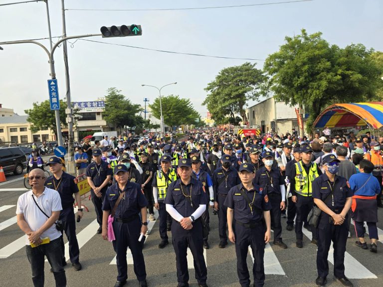 大甲媽神轎回鑾 清水警分局警力接駕
