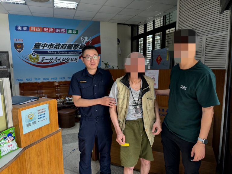 警員暖心故事：中市警一分局協助老翁尋找失迷兒子