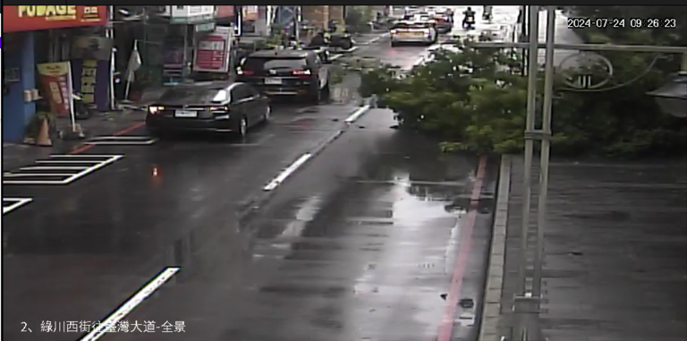 驚險萬分 路樹倒塌嚇 生死一瞬間 嚇壞路上駕駛 警即時管制避危害