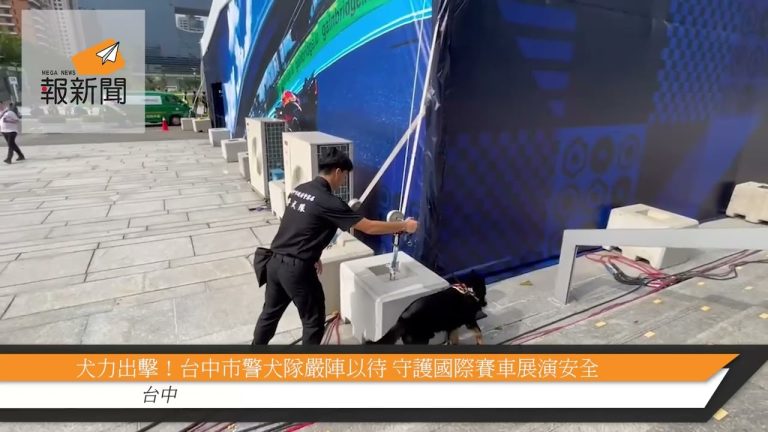 犬力出擊！台中市警犬隊嚴陣以待 守護國際賽車展演安全