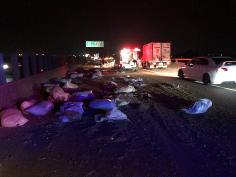 台88快速道路掉落物致多車事故，駕駛開罰偵辦