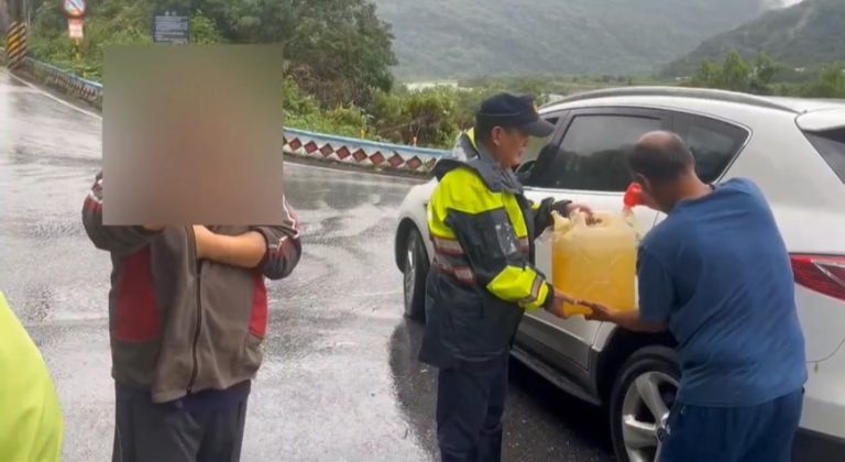 多處便橋受阻民眾洗腎一波三折 花蓮卓樂警即時協助添加油量解危機