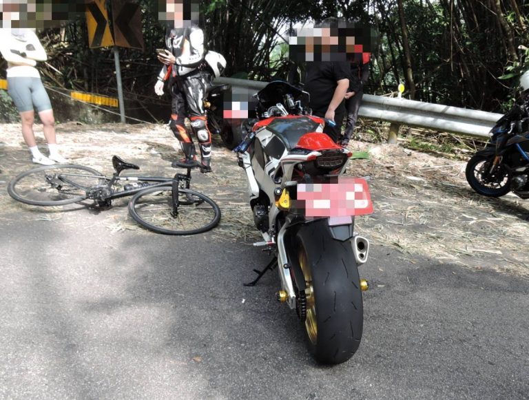 自行車與大重機擦撞   警呼籲山區小心駕駛及遵守規則
