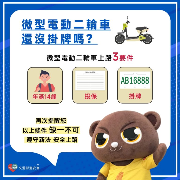 微電車未掛牌上路即將開罰　台中警一分局分析數據加強宣導