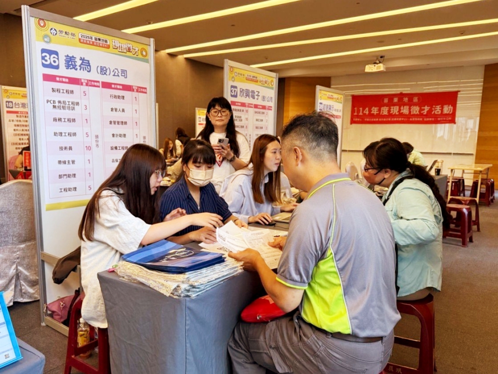 桃竹苗分署苗栗就業中心8/20徵才活動超過1300個職缺　助你尋得職涯新方向
