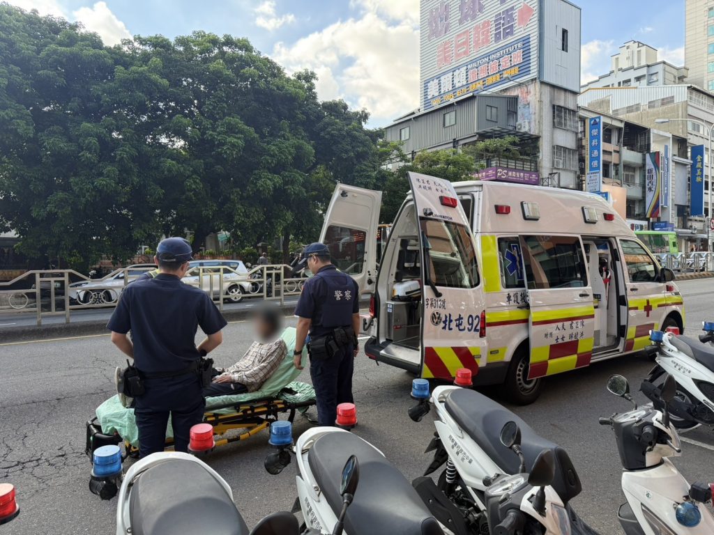 台中三民路驚傳攻擊事件 遊民砸傷路過婦人 警方依法送醫治療
