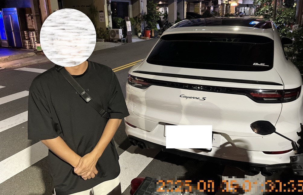 等待代駕 - 報新聞 Mega News ▲圖說:周男與妻子飲酒後叫了代駕,卻將車輛駛出地下停車場,並停在路口等待代駕,一樣屬於酒駕行為 (圖/台中市政府 提供)