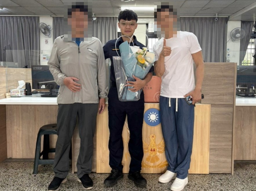記得這份救命恩情！北屯男子心肌梗塞獲救 術後康復親訪派出所致謝