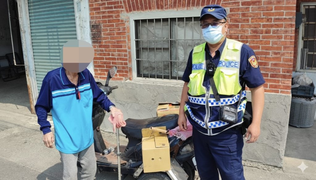 斗六暖警助七旬老翁加滿油箱平安返家