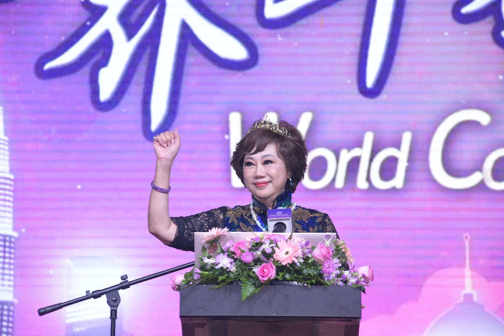 僑委會李妍慧副委員長肯定世華貢獻 葉非比大使期許開創美好未來 8 圖▲外交部晚宴林淑敏總會長致詞。