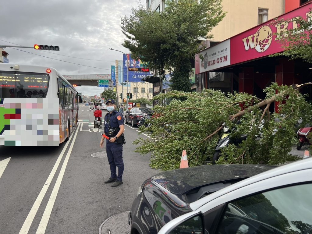 東北季風襲擊海線！清水警救援3機車被壓路樹 呼籲減速慢行