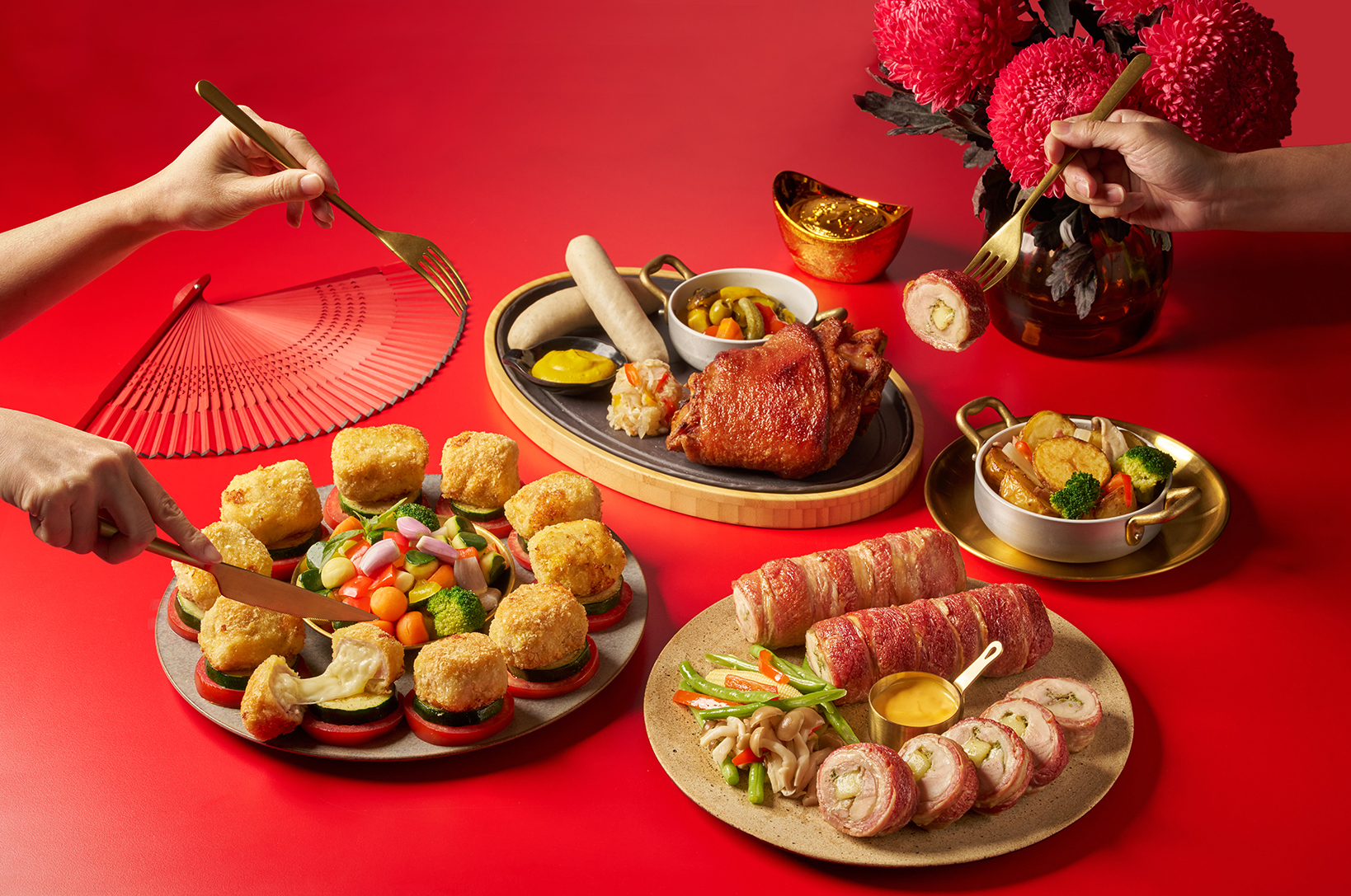 圖4福容連鎖今年推出三款異國新春料理金福培根嫩雞捲皇家藍帶炸豬排及_0 - 報新聞 Mega News