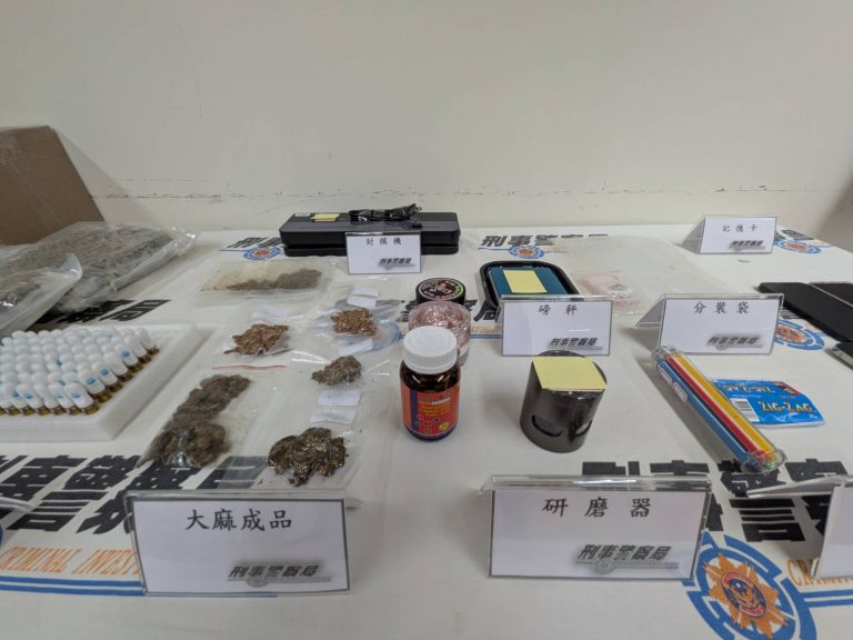 刑事局破獲跨境大麻走私案 自加拿大郵包夾藏逾2公斤毒品