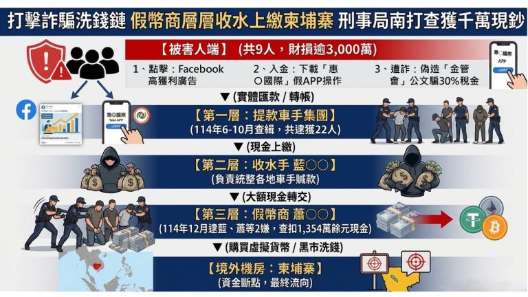 假投資APP詐3千萬！刑事局南打破獲洗錢集團逮24人