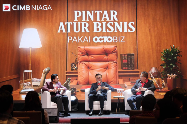 CIMB Niaga在雅加達發布企業數位金融平台OCTOBIZ，主打整合企業日常交易、現金流與跨境付款功能。圖 / SWA