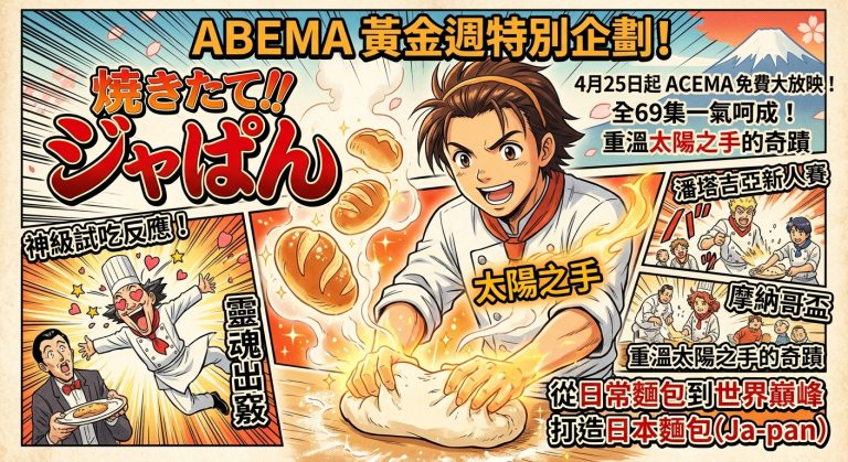 「這不是日本麵包！」經典動畫《烘焙王》黃金週重磅回歸 ABEMA 宣布全 69 集免費馬拉松開播