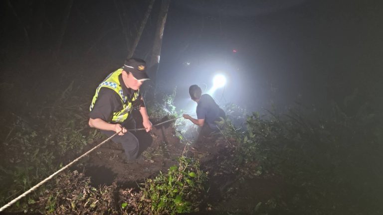 新竹尖石驚險墜谷！夫妻受困濃霧山區　警鳴笛定位成功救援
