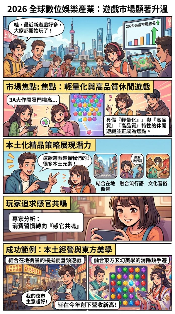 2026年遊戲市場全面回暖 「休閒遊戲本土化」新增長引擎 | 蕃新聞