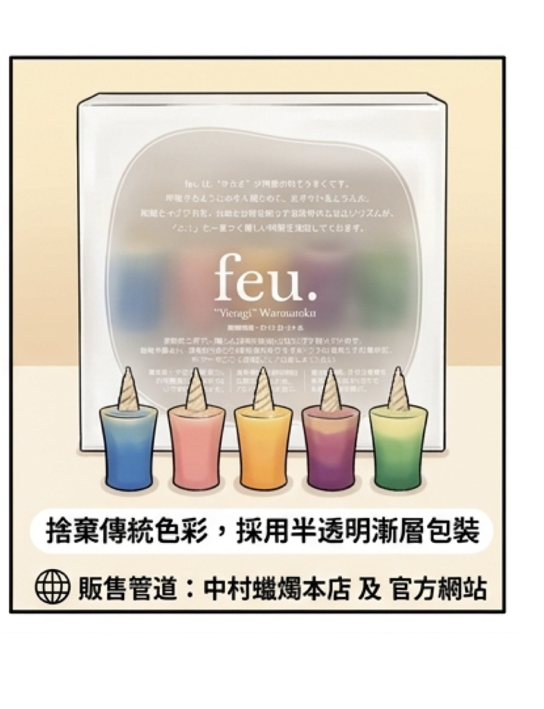 中村蠟燭新品牌「feu.」5/13上市!免燭台設計優化和蠟燭體驗 中村蠟燭新品牌「feu.」5/13上市!免燭台設計優化和蠟燭體驗