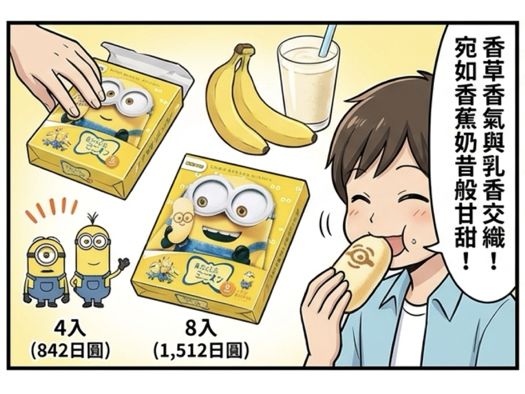 東京香蕉×小黃人聯名新品!香蕉奶昔口味5/15東京車站先行販售 東京香蕉×小黃人聯名新品!香蕉奶昔口味5/15東京車站先行販售