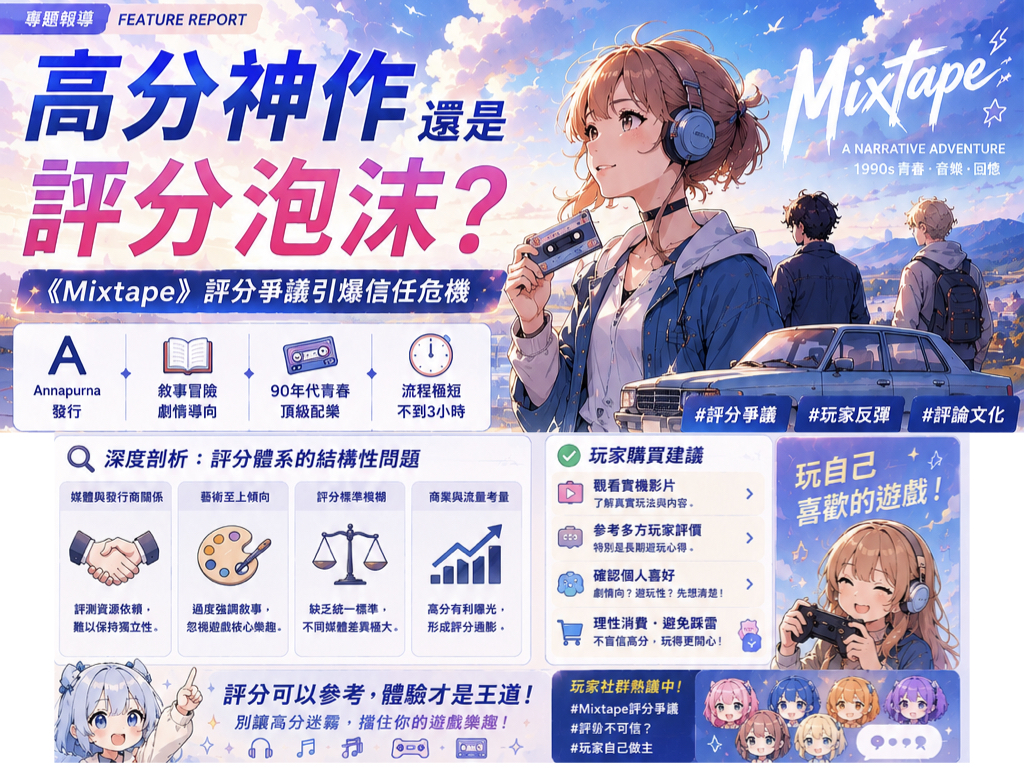 高評分卻踩雷 Mixtape 奪 85 高分爆爭議 高評分卻踩雷 Mixtape 奪 85 高分爆爭議