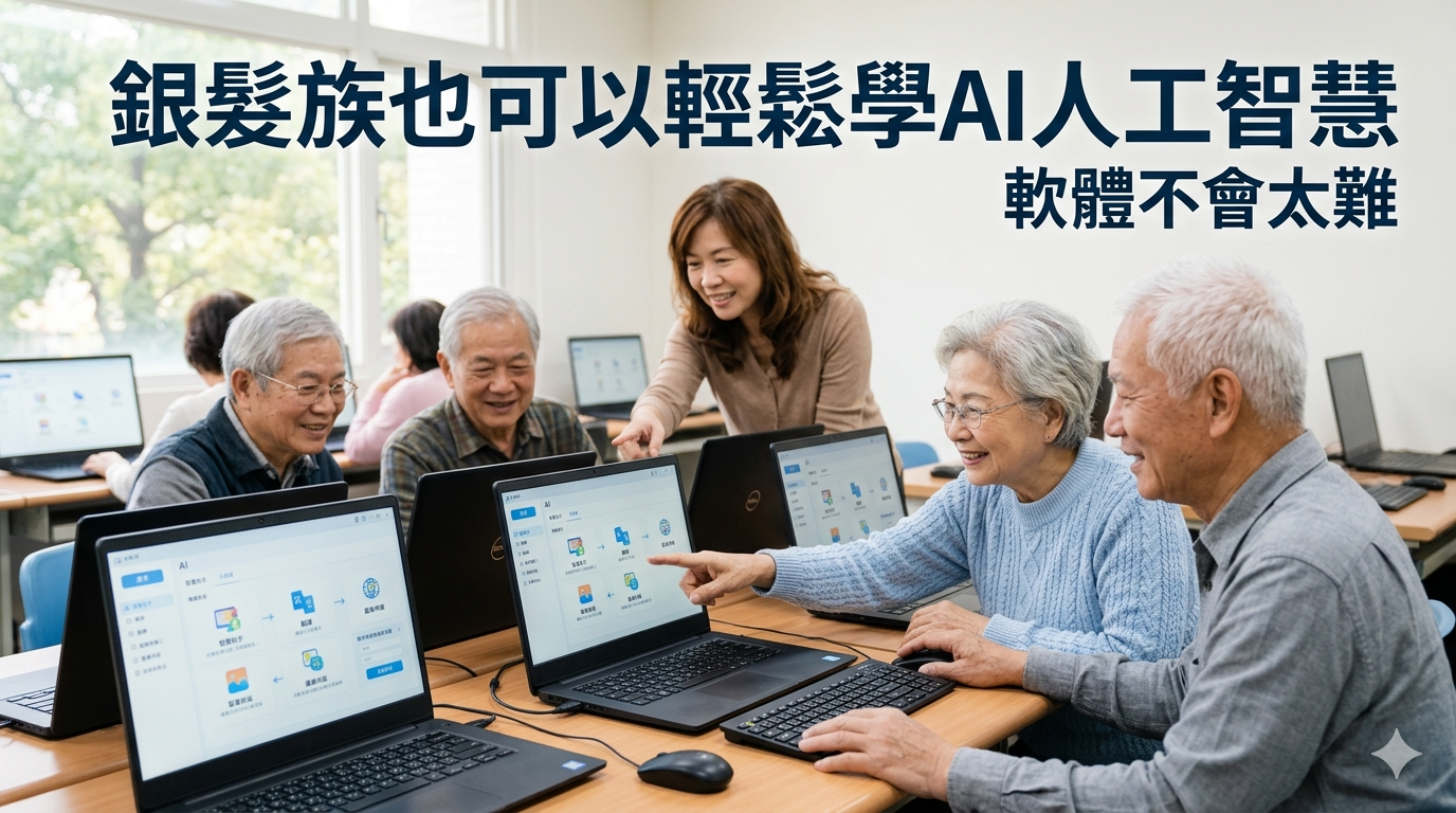 漂漂老師分享愛：銀髮族也可以輕鬆學AI人工智能軟體不會太難