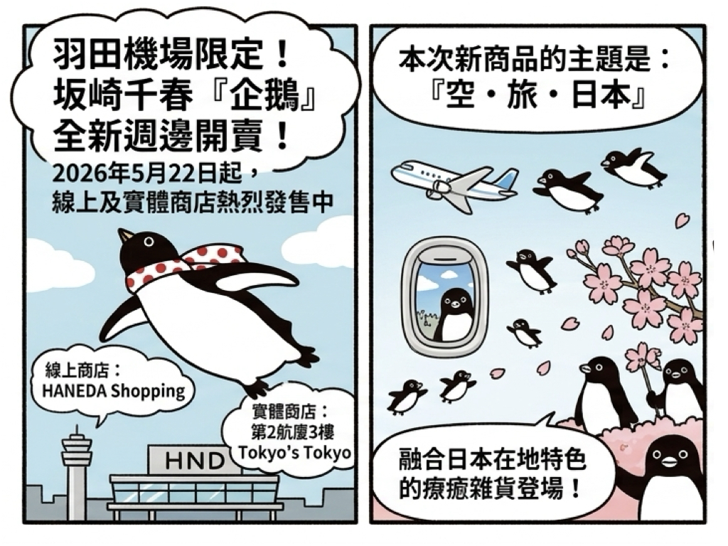 羽田機場限定!插畫家坂崎千春企劃「空・旅・日本」萌翻登場 羽田機場限定!插畫家坂崎千春企劃「空・旅・日本」萌翻登場