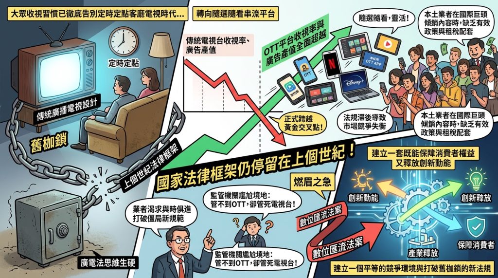 OTT 流量超車傳統媒體 落伍監管阻產業發展 OTT 流量超車傳統媒體 落伍監管阻產業發展