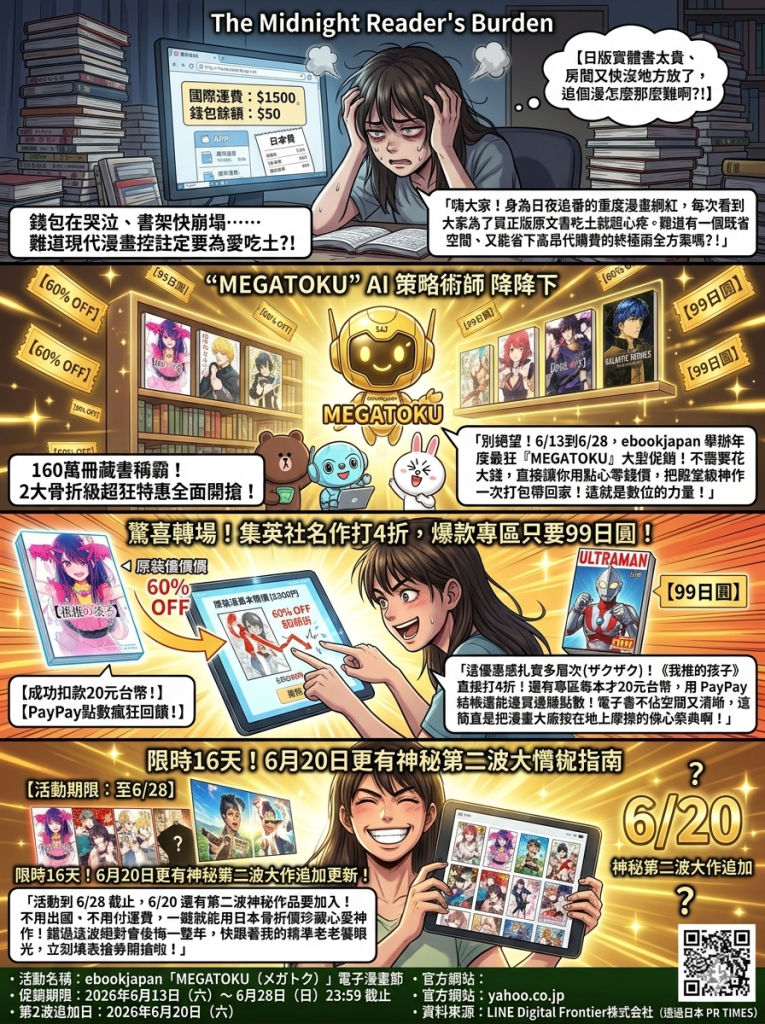 荷包大得救!台灣動漫網紅狂推日本「ebookjapan」超狂祭典 ─《推しの子》、《銀河英雄傳說》全卷直接下殺4折?還有無數爆款單行本只要20元台幣! 荷包大得救!台灣動漫網紅狂推日本「ebookjapan」超狂祭典 ─《推しの子》、《銀河英雄傳說》全卷直接下殺4折?還有無數爆款單行本只要20元台幣!