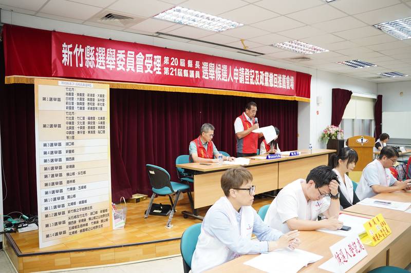 115年五合一選舉 新竹縣候選人登記情形