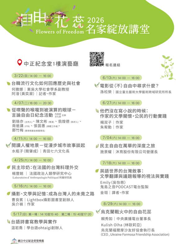 在戰火中守護自由 自由花蕊講座最終場聚焦烏克蘭