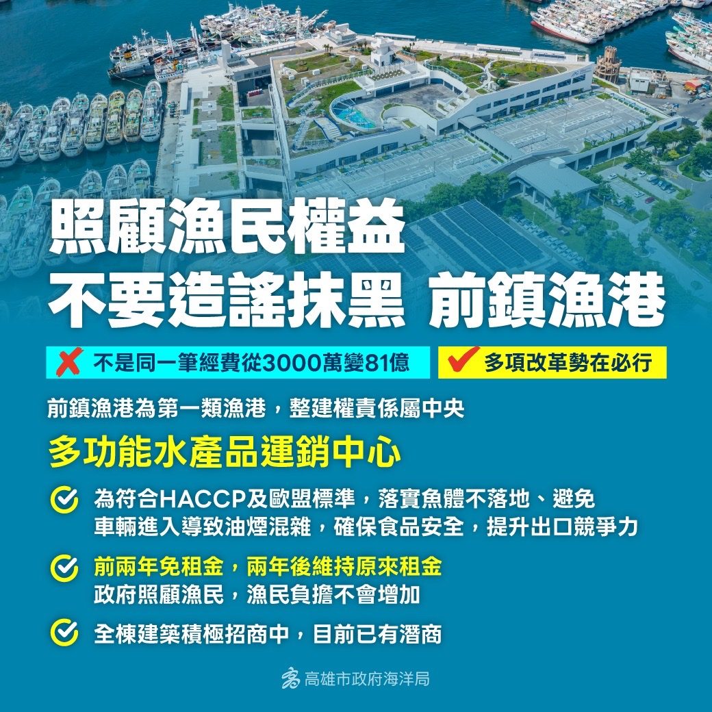 前鎮漁港運銷中心免收2年方案 漁會表肯定 下週啟動攤位登記