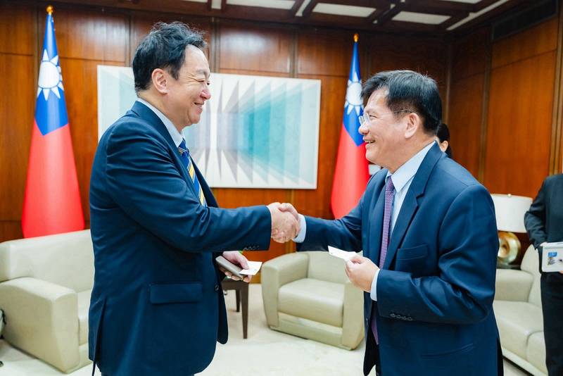 外交部長林佳龍接見日本國民民主黨選舉對策委員長村岡敏英眾議員一行