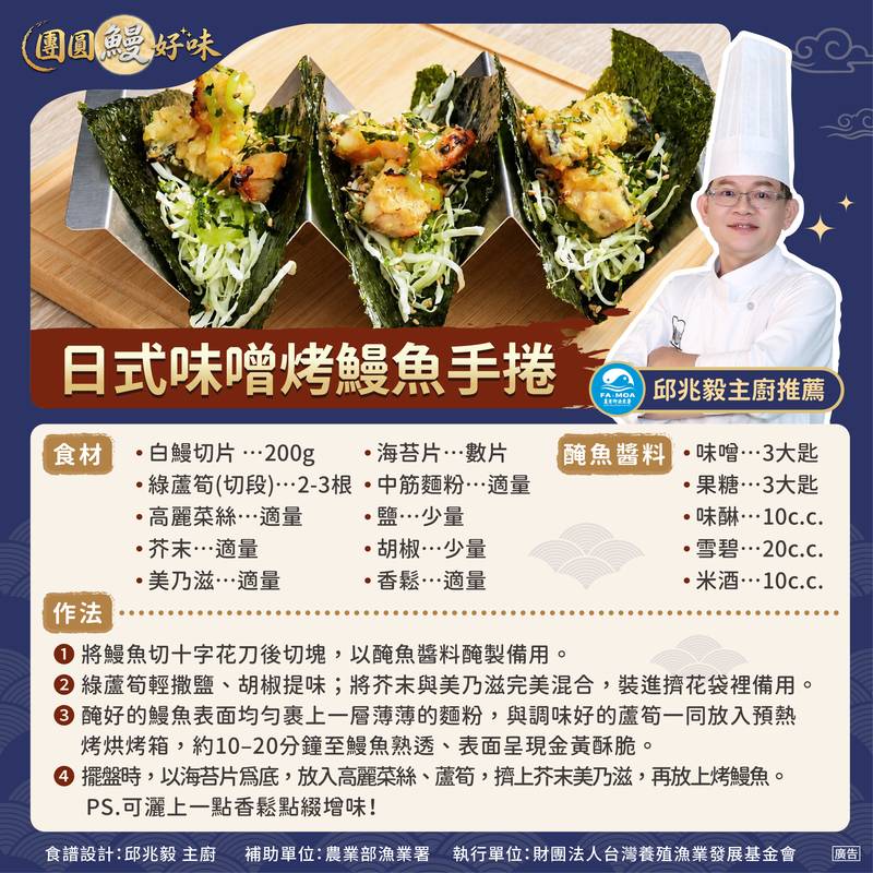 團圓鰻好味台灣鰻魚祭開跑　漁業署攜手全聯、高鐵提供優惠促銷