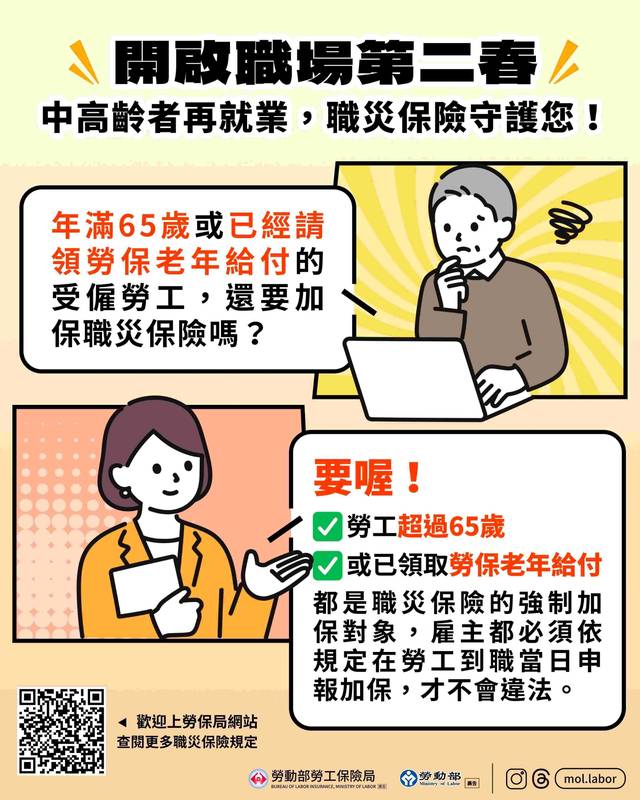 中高齡勞工再就業,一定要記得投保職災保險