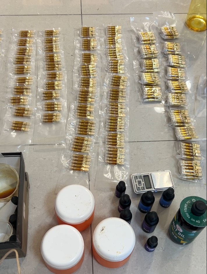 查獲加工分裝的大麻煙彈