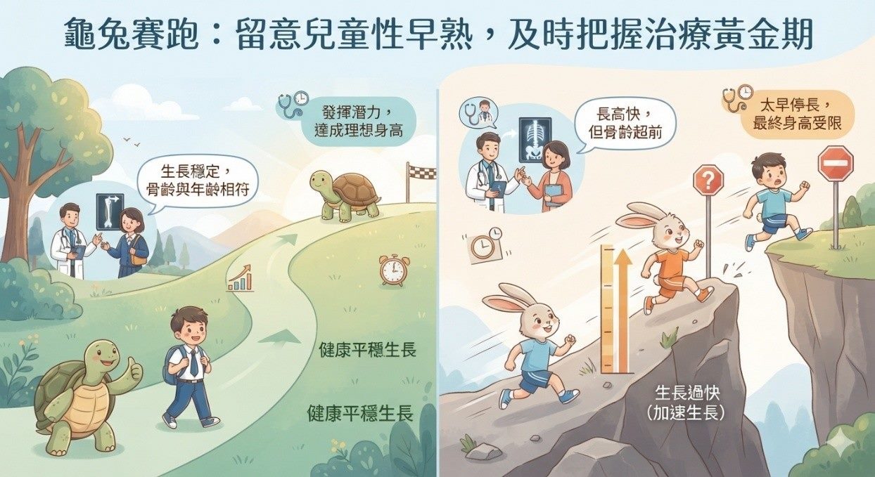 龜兔賽跑：留意兒童性早熟 及時把握治療黃金期