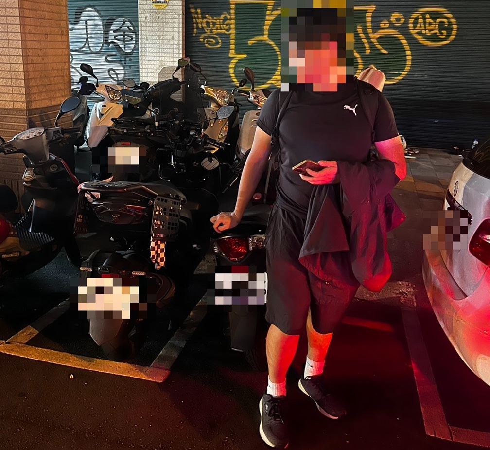 ▲圖說：警方調閱監視畫面確認洪男行車軌跡後，沿著車輛最後身影逐一尋找，最終成功尋獲被記憶消失在路邊停車格上的愛車           （圖／台中市政府  提供）