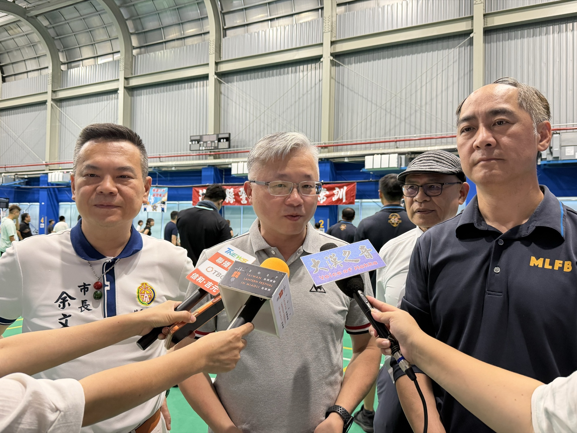 多元常訓活動現場接受媒體聯訪