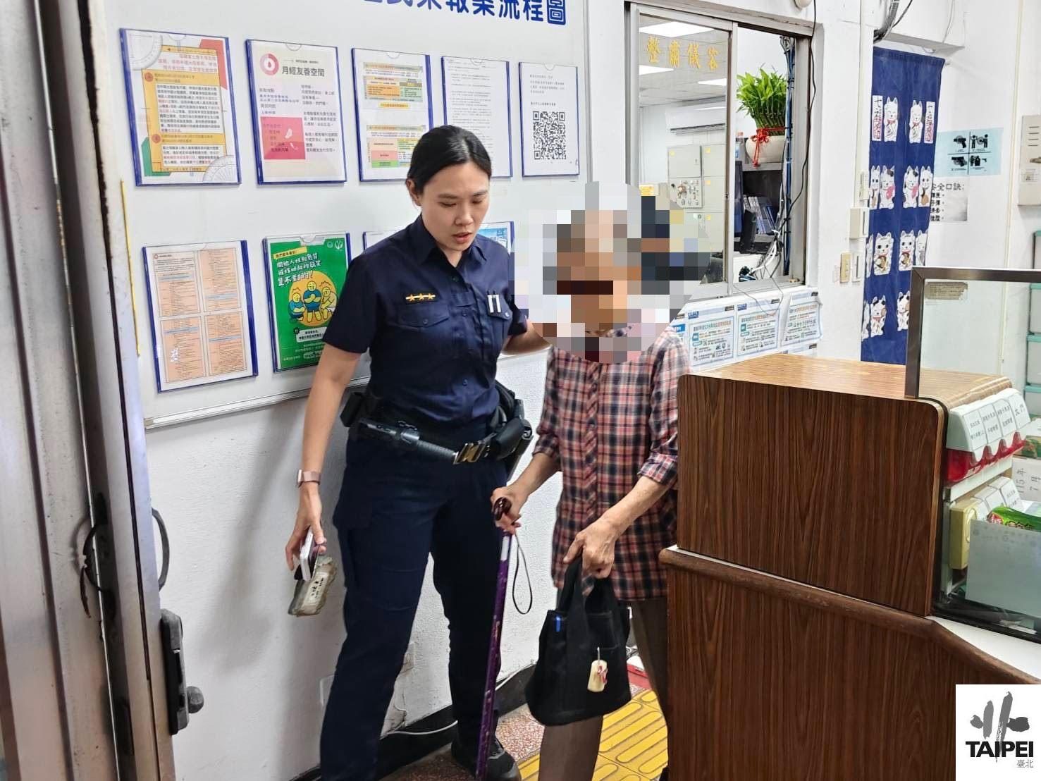 9旬長者街頭迷途 文二暖警伸援護送返家