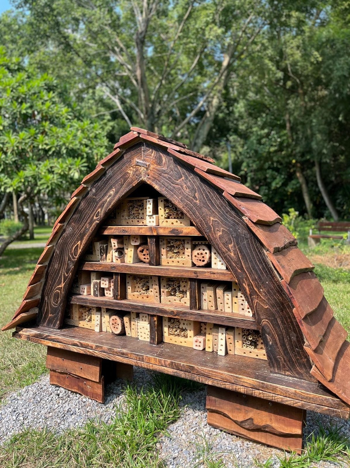 歡迎入住!!北市公園設昆蟲友善旅館 增加昆蟲授粉棲息地 打造生態與環教空間