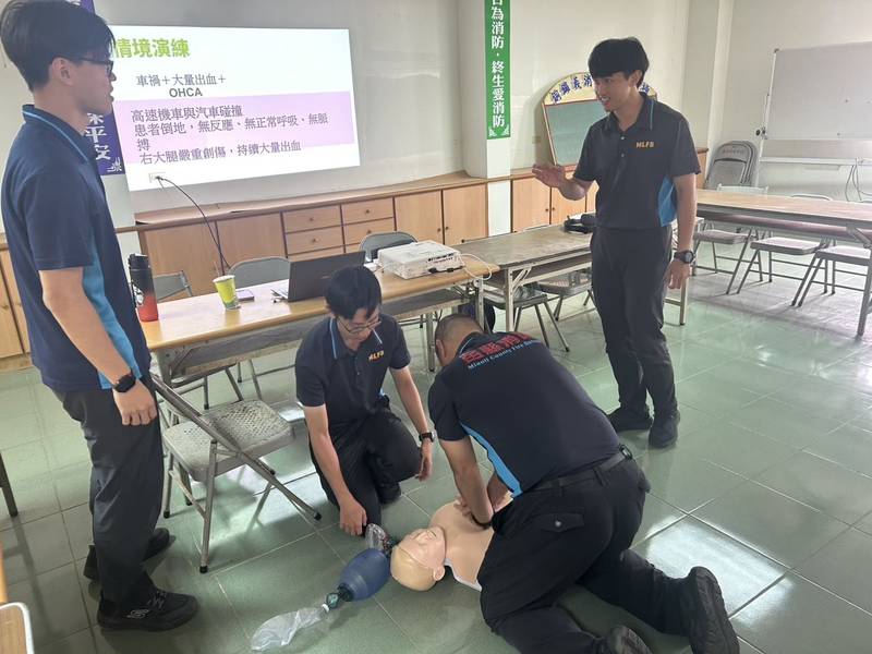 第一大隊辦理第6次救護複訓 強化重大創傷處置及團隊協作能力