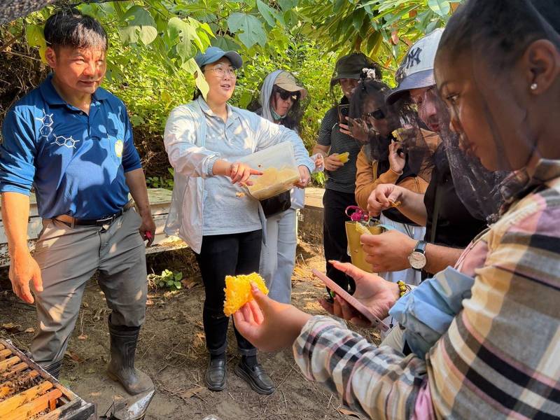 屏科大國際生走進嘉義智慧蜂場,驚見科技「蜂」管理