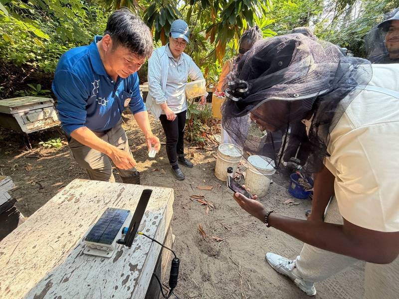 屏科大國際生走進嘉義智慧蜂場,驚見科技「蜂」管理