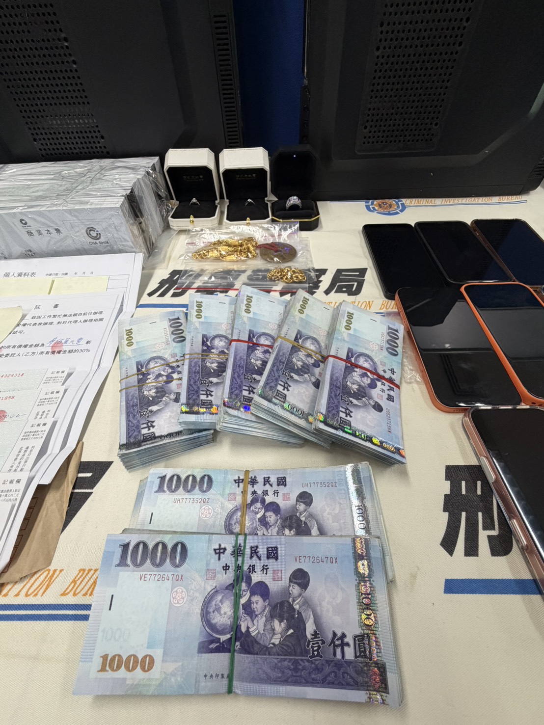 查扣現金及金飾
