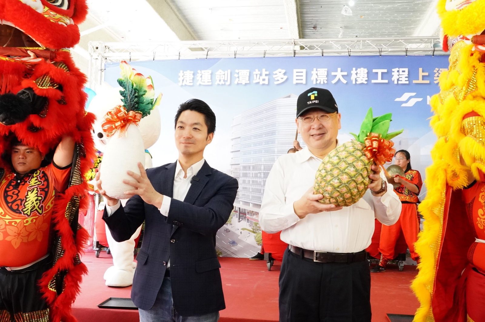 捷運劍潭站多目標大樓上梁 蔣萬安:結合交通、科技與商圈 打造臺北發展新核心