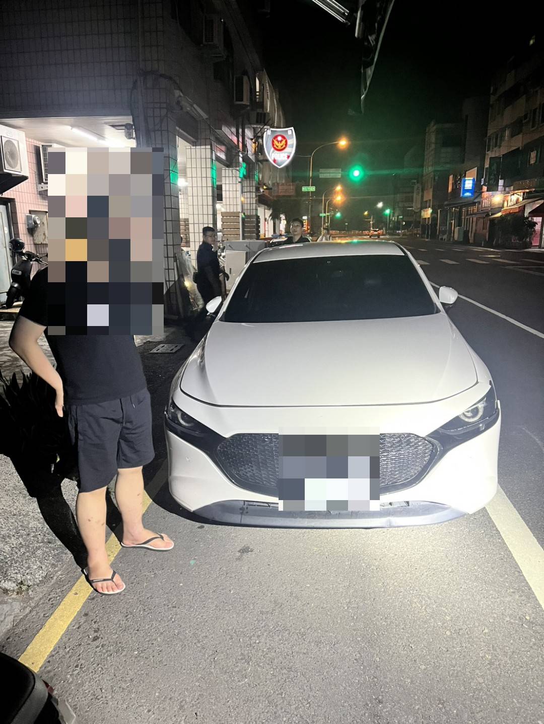 警方查獲涉案丁姓男子及其車輛